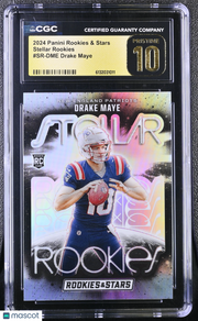 2024 Rookies & Stars Drake Maye Stellar Rookies #SR-DME CGC 10 Pristine Patriots
