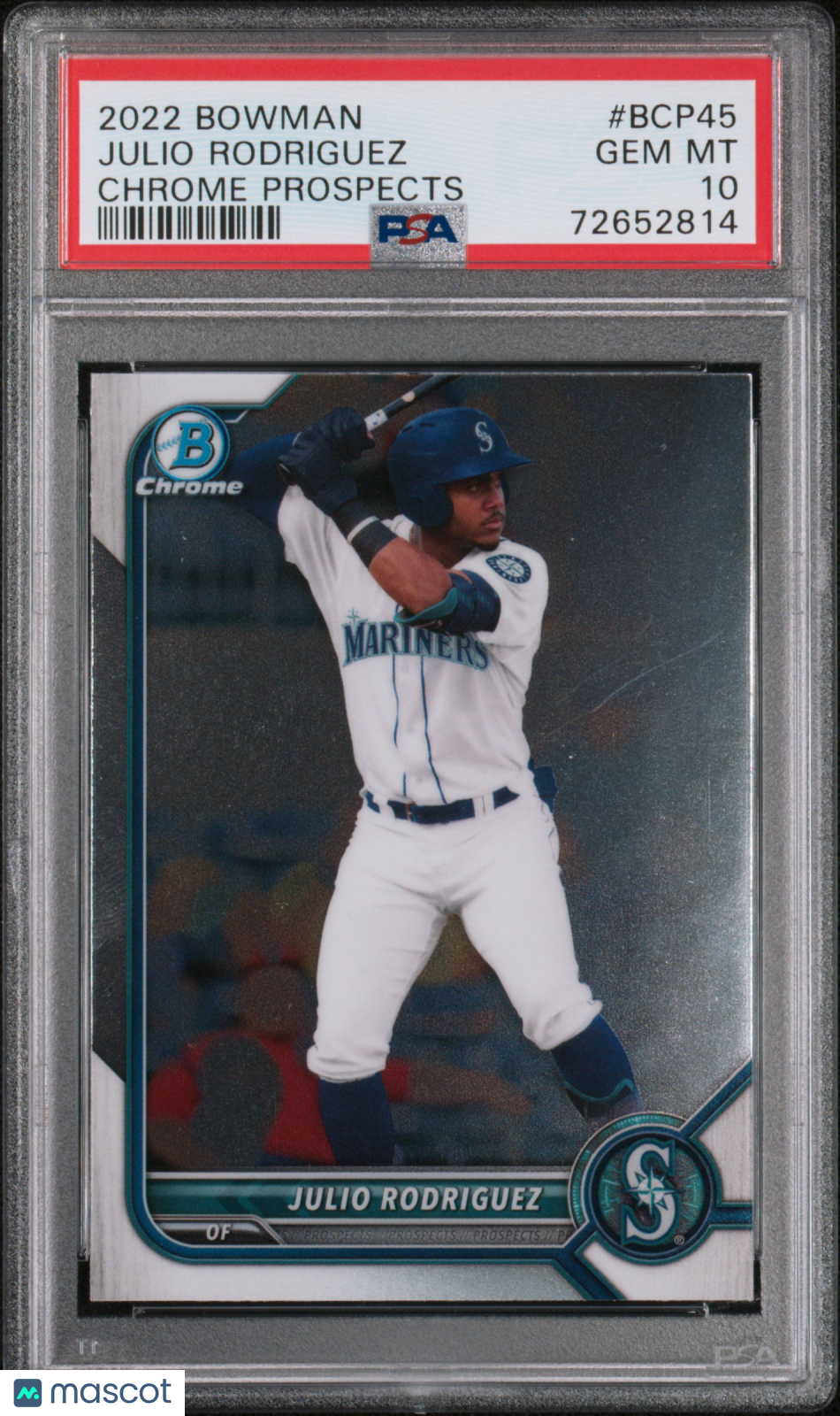 2022 Bowman Chrome Prospects Julio Rodriguez Rookie #BCP45 PSA 10 Mariners