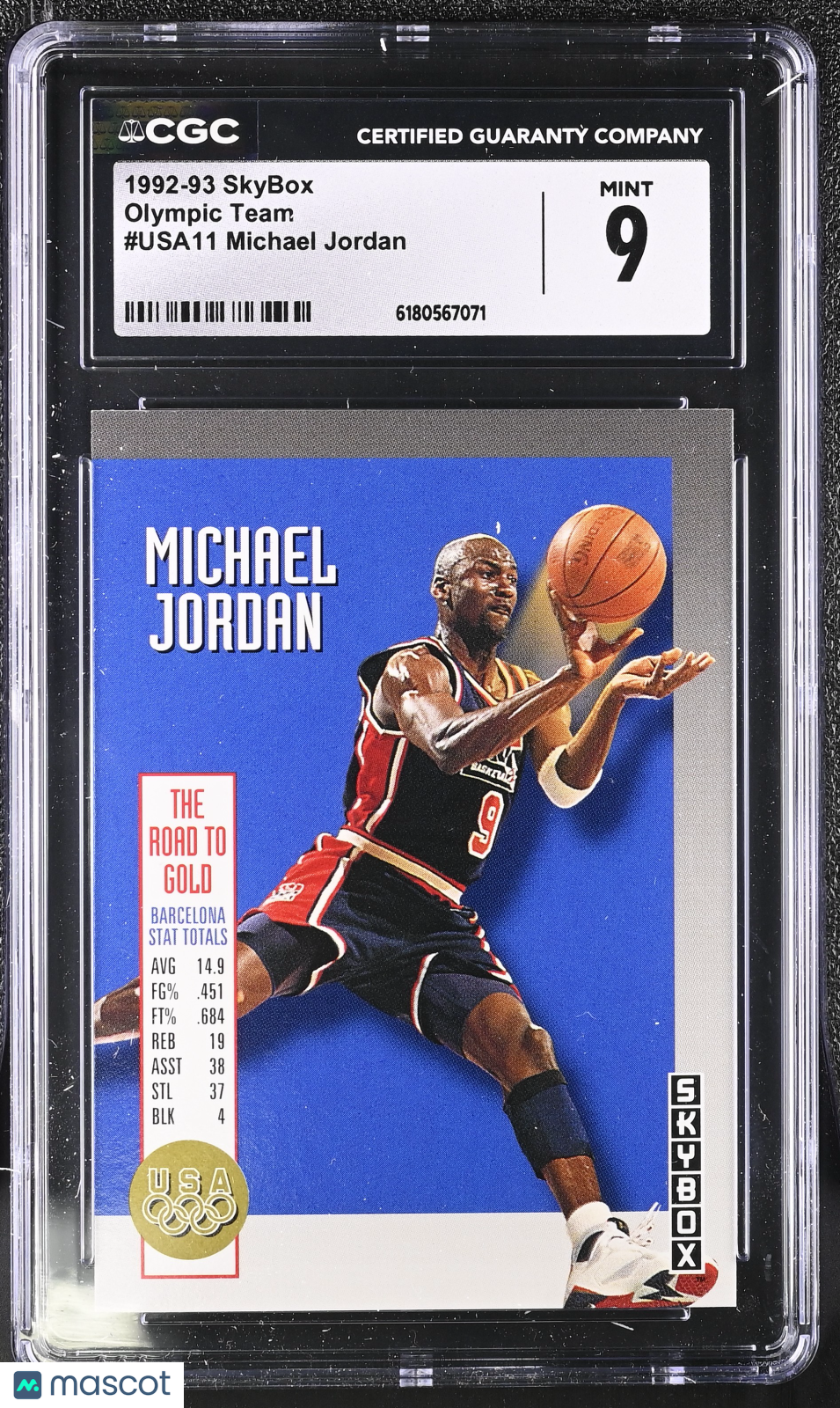 1992-93 Skybox Michael Jordan Olympic Team #USA11 CGC 9
