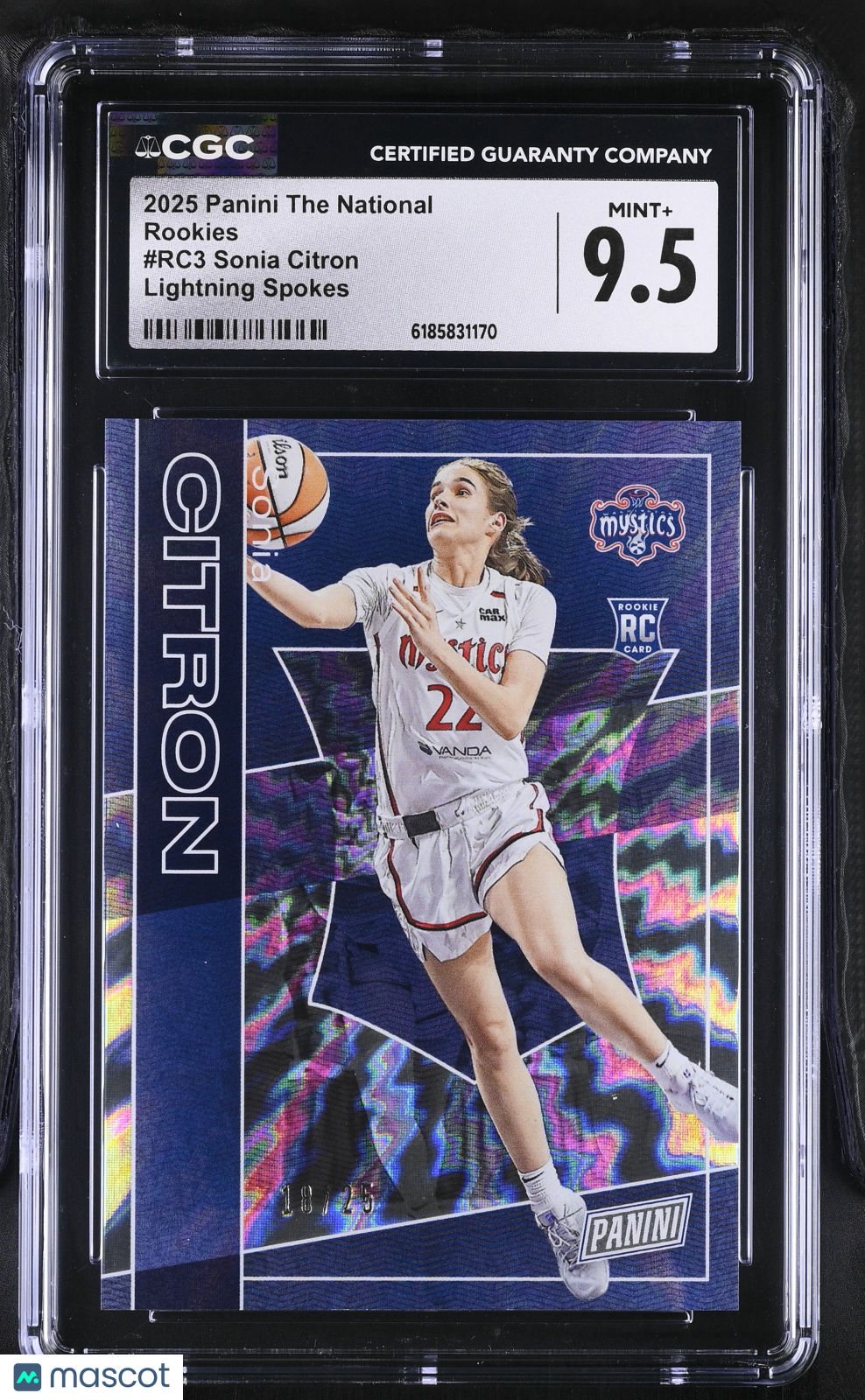 2025 Panini National Sonia Citron Lightning Spokes /25 Rookie #RC3 CGC 9.5
