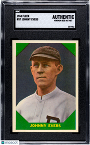1960 Fleer Johnny Evers #57 SGC A
