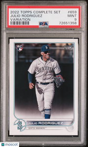 2022 Topps Complete Set Julio Rodriguez Variation Rookie #659 PSA 9 Mariners