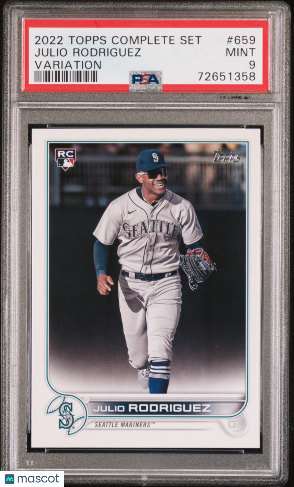 2022 Topps Complete Set Julio Rodriguez Variation Rookie #659 PSA 9 Mariners