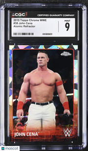 2015 Topps Chrome WWE John Cena Atomic Refractor #38 CGC 9