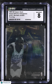 1991-92 Upper Deck Michael Jordan Scoring Award Winner Holograms #AW1 CGC 8