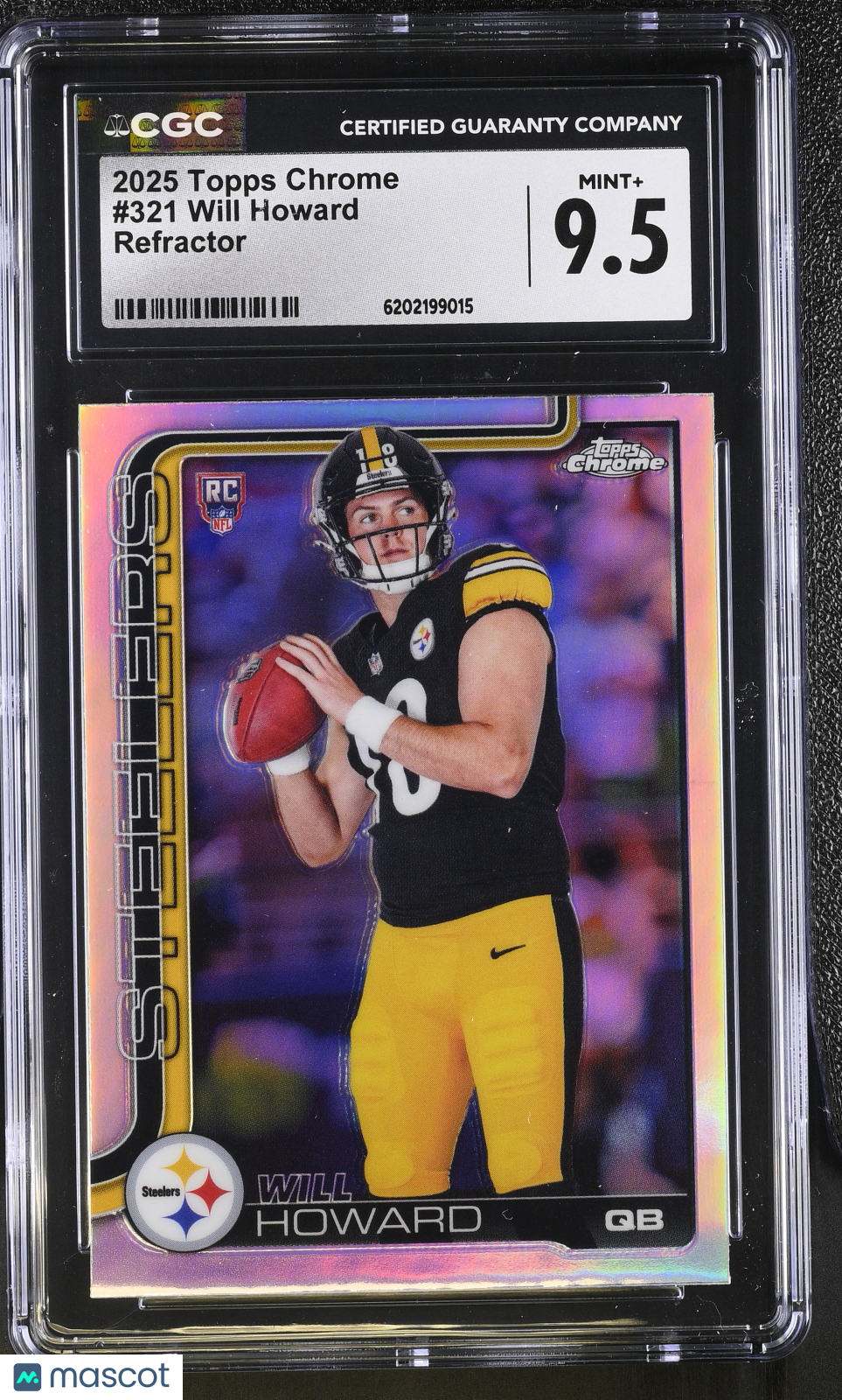 2025 Topps Chrome Will Howard Refractor Rookie #321 CGC 9.5 Pittsburgh Steelers