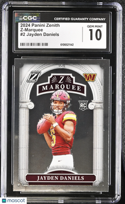 2024 Panini Zenith Jayden Daniels Rookie Z-Marquee #2 CGC 10 Commanders
