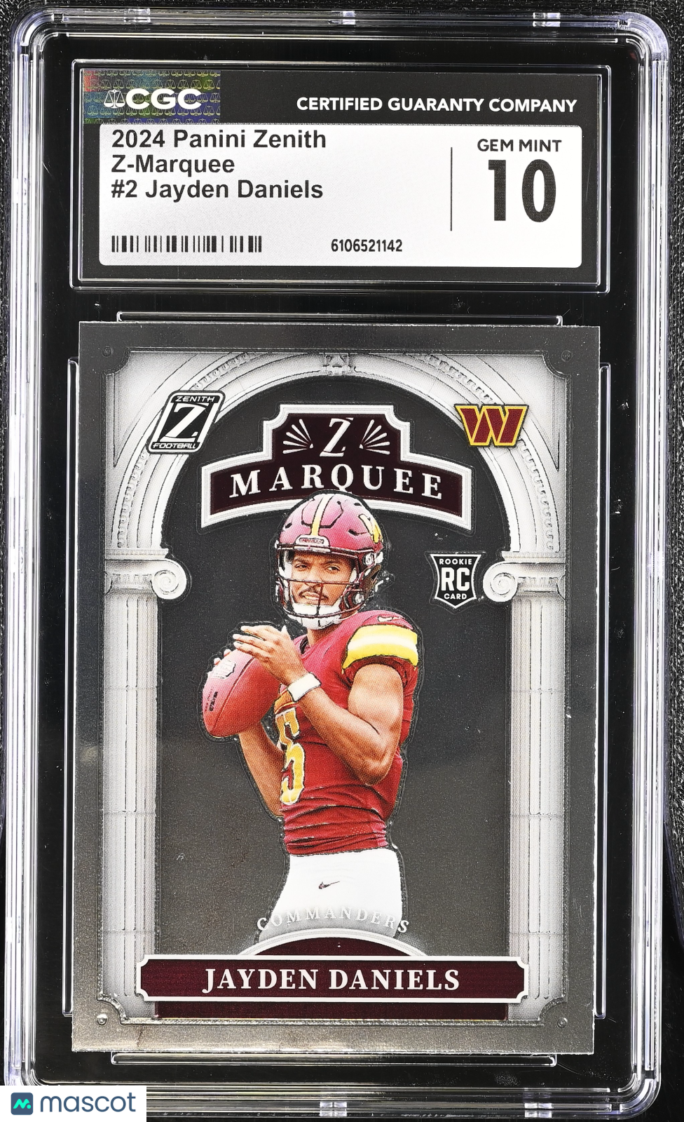 2024 Panini Zenith Jayden Daniels Rookie Z-Marquee #2 CGC 10 Commanders