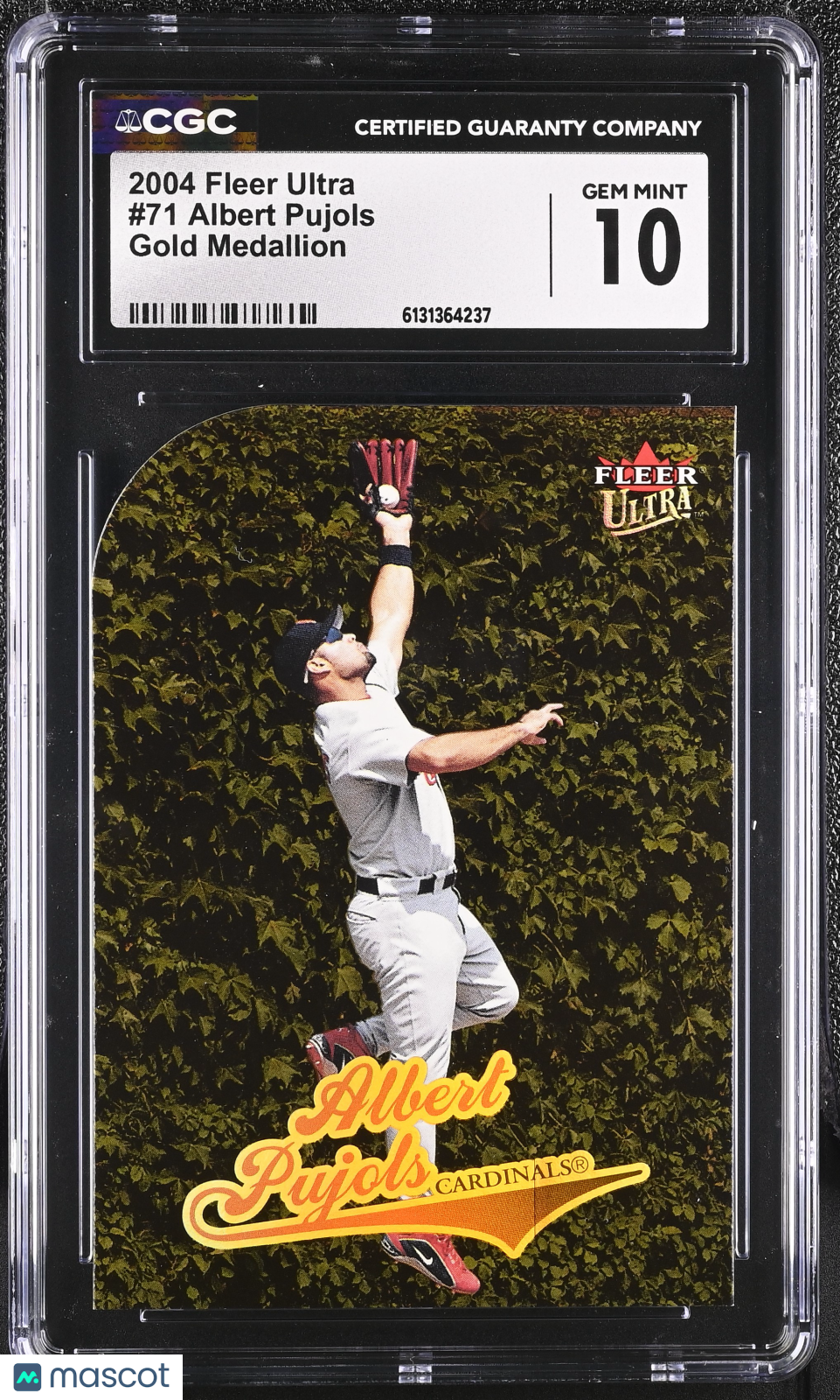 2004 Fleer Ultra Albert Pujols Gold Medallion #71 CGC 10 St. Louis Cardinals