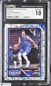 2020-21 Panini Chronicles Luka Doncic Asia Threads #82 CGC 10 Dallas Mavericks