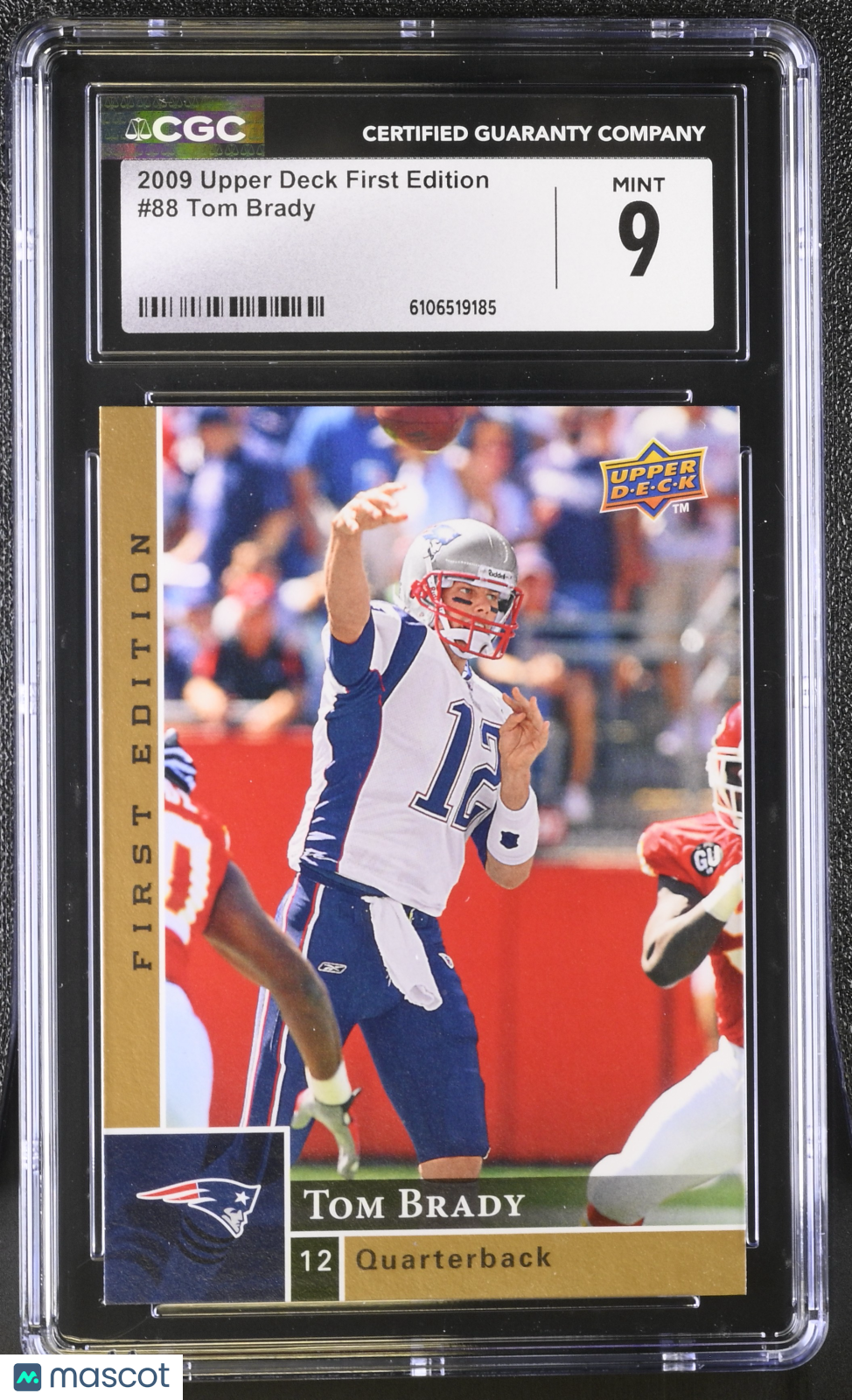 2009 Upper Deck First Edition Tom Brady #88 CGC 9 New England Patriots