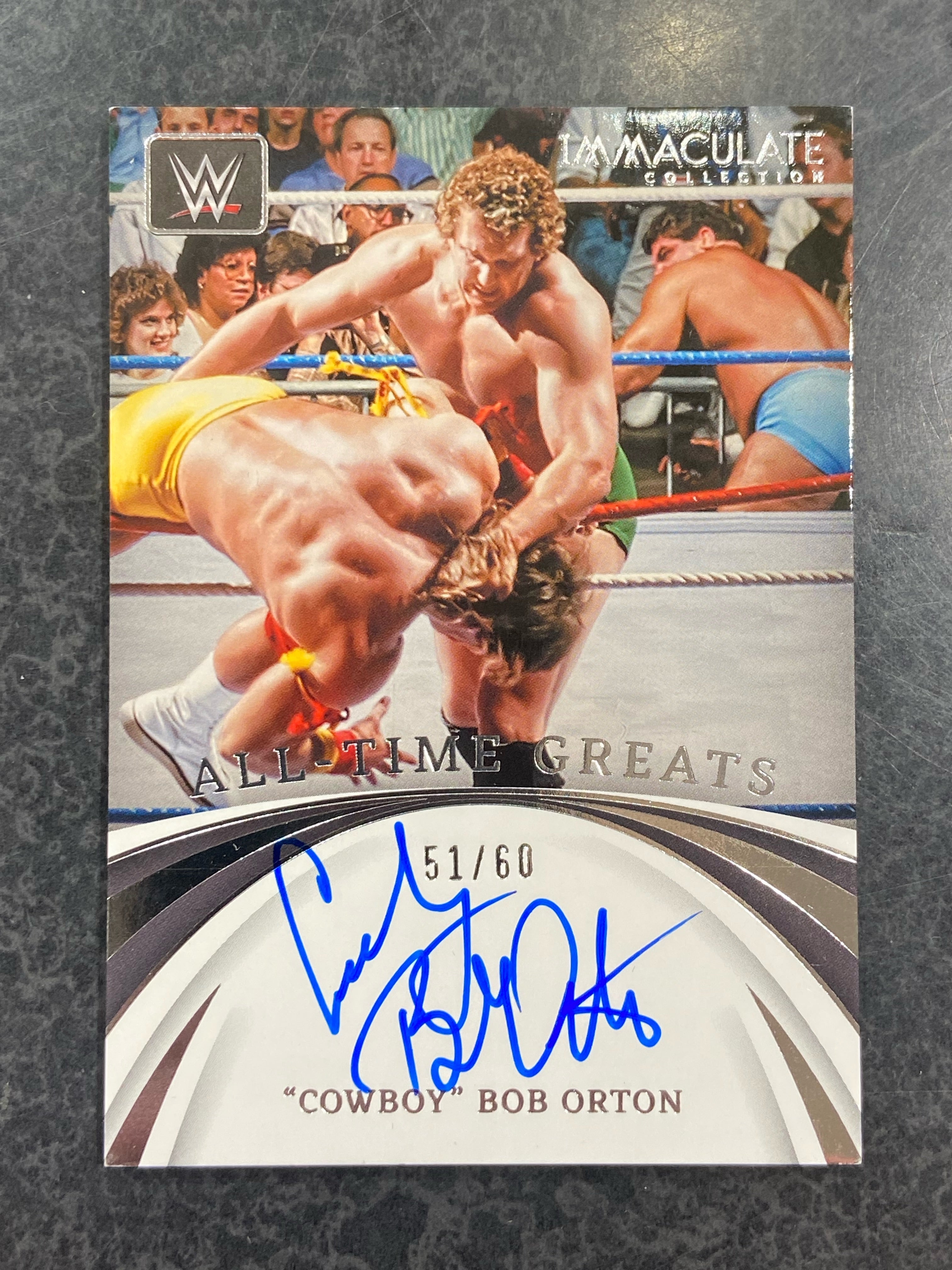 2022 Immaculate Collection WWE "Cowboy" Bob Orton All-Time Greats Autograph AG-CBO /60