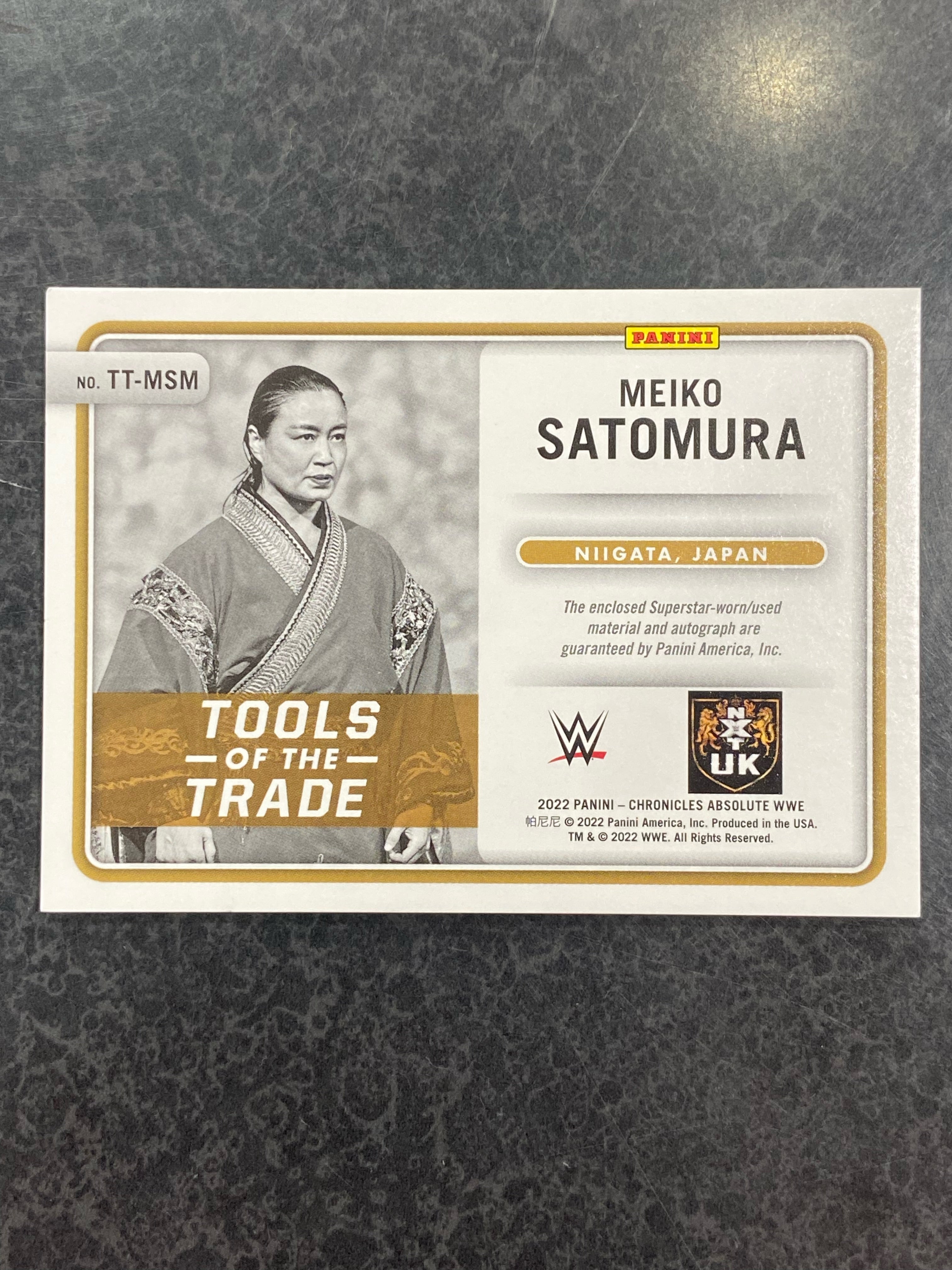 2022 Chronicles WWE Meiko Satomura Absolute Tools of The Trade Autograph TT-MSN /75