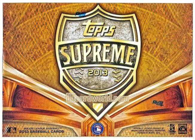 2013 Topps Supreme Baseball Hobby Box