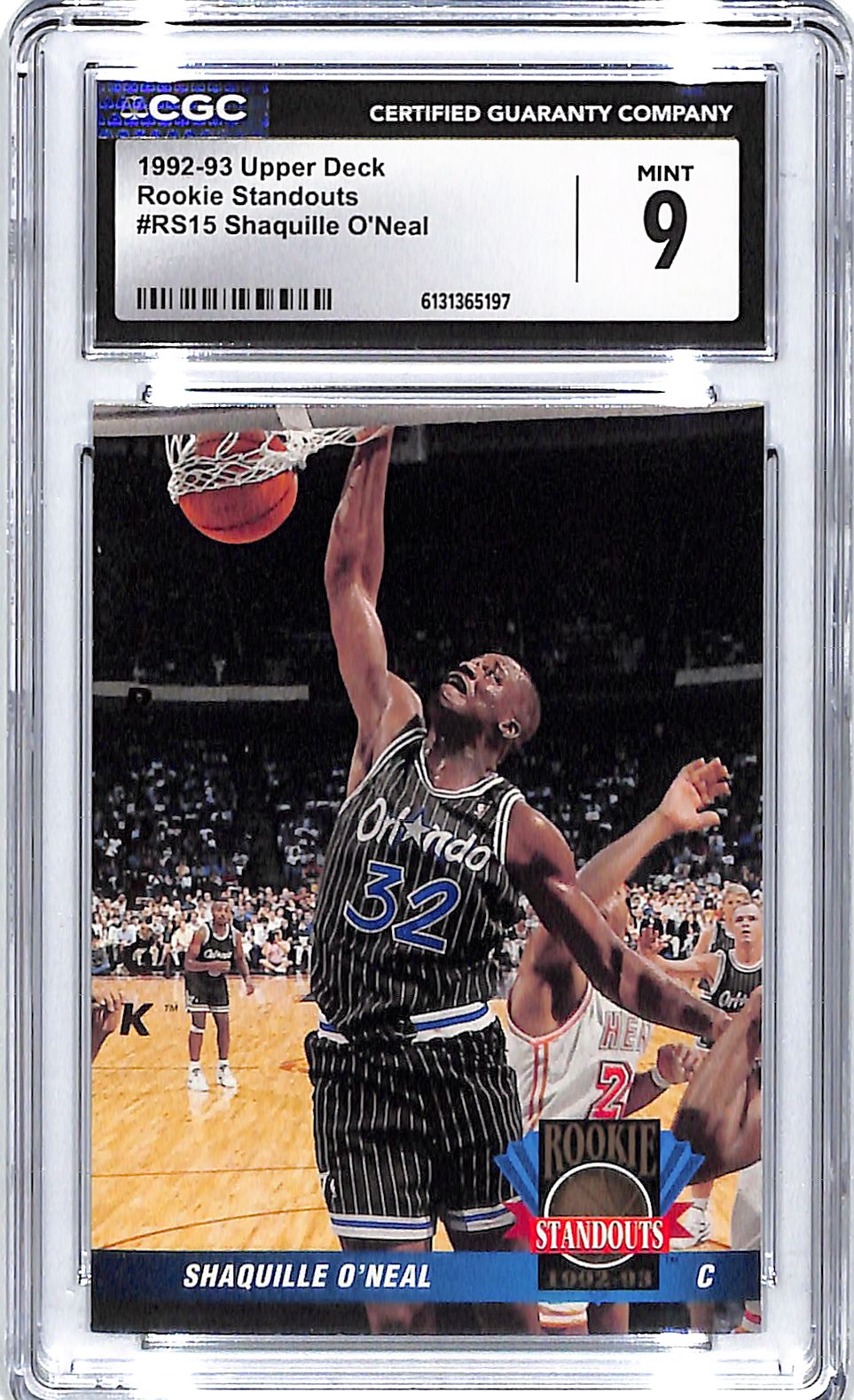 1992-93 Shaquille O'Neal Upper Deck Rookie Standouts #RS15 CGC Mint 9