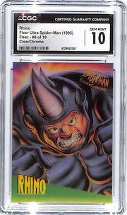 1995 Rhino Fleer Ultra Spider-Man ClearChrome #6 of 10 CGC Gem Mint 10