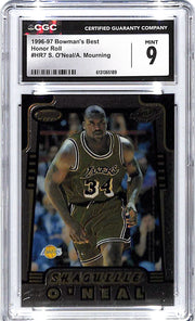 1996-97 Shaquille O'Neal/ Mourning Bowman's Best Honor Roll #HR7 CGC Mint 9