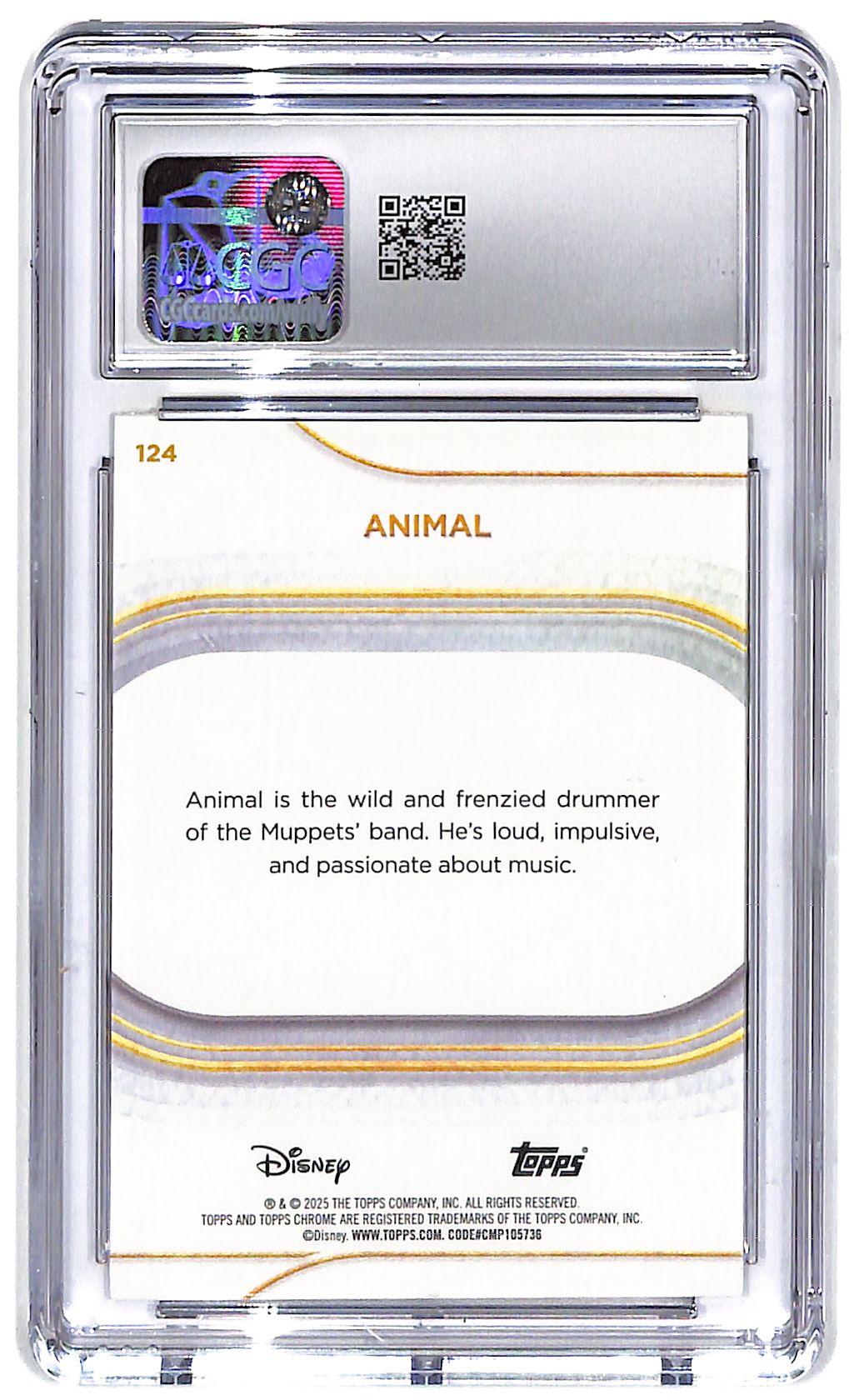 2025 Animal Topps Disney Chrome Yellow Mini-Diamonds #124 CGC Mint 9