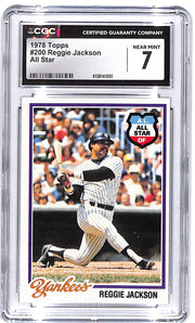 1978 Reggie Jackson Topps All Star #200 CGC Near Mint 7