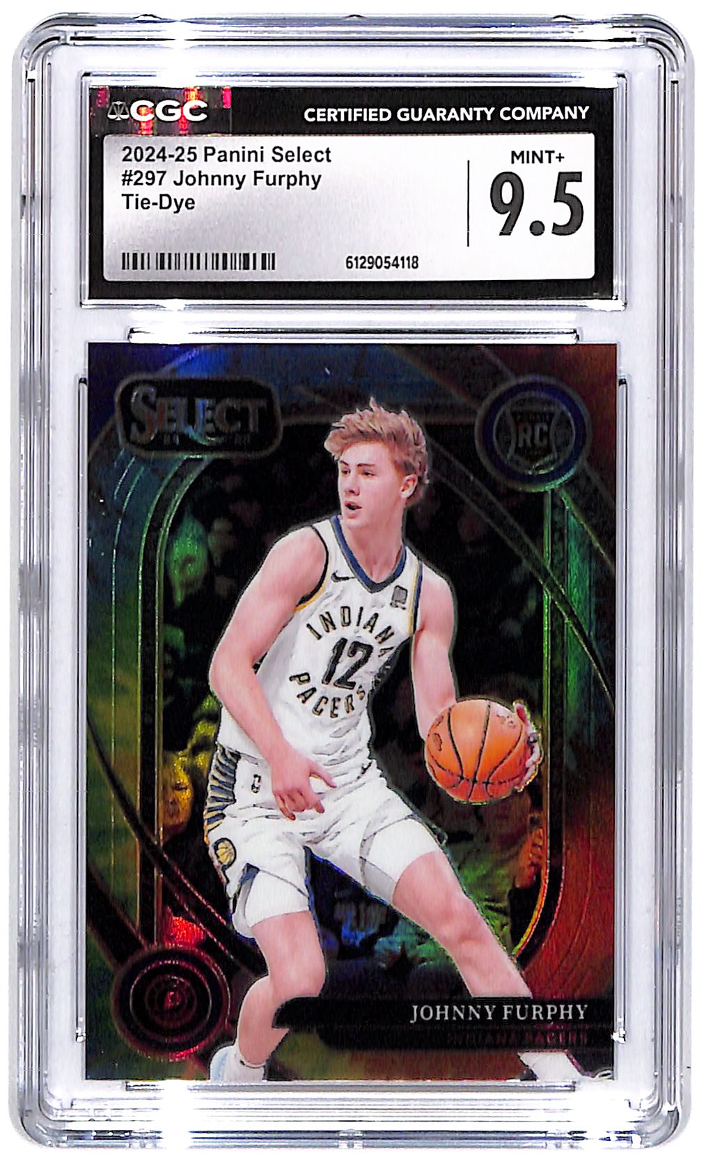 2024-25 Johnny Furphy Panini Select #297 Tie-Die #16/25 CGC Mint Plus 9.5
