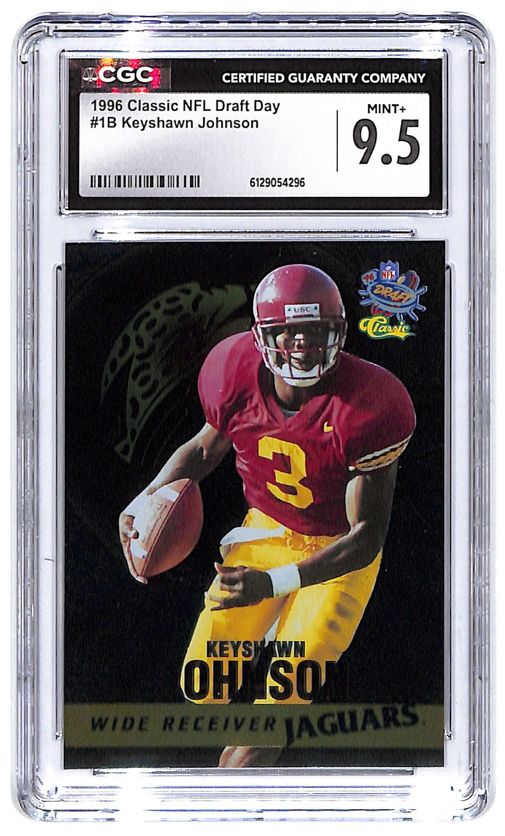 1996 Keyshawn Johnson Classic NFL Draft Day #1B CGC Mint Plus 9.5