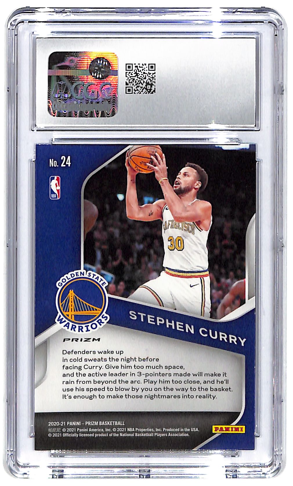 2020/21 Panini Prizm Steph Curry Dominance Silver #24 CGC 10