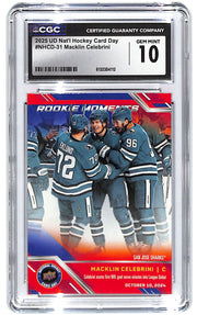 2025 Macklin Celebrini Upper Deck National Hockey Day #NHCD-13 CGC Gem Mint 10
