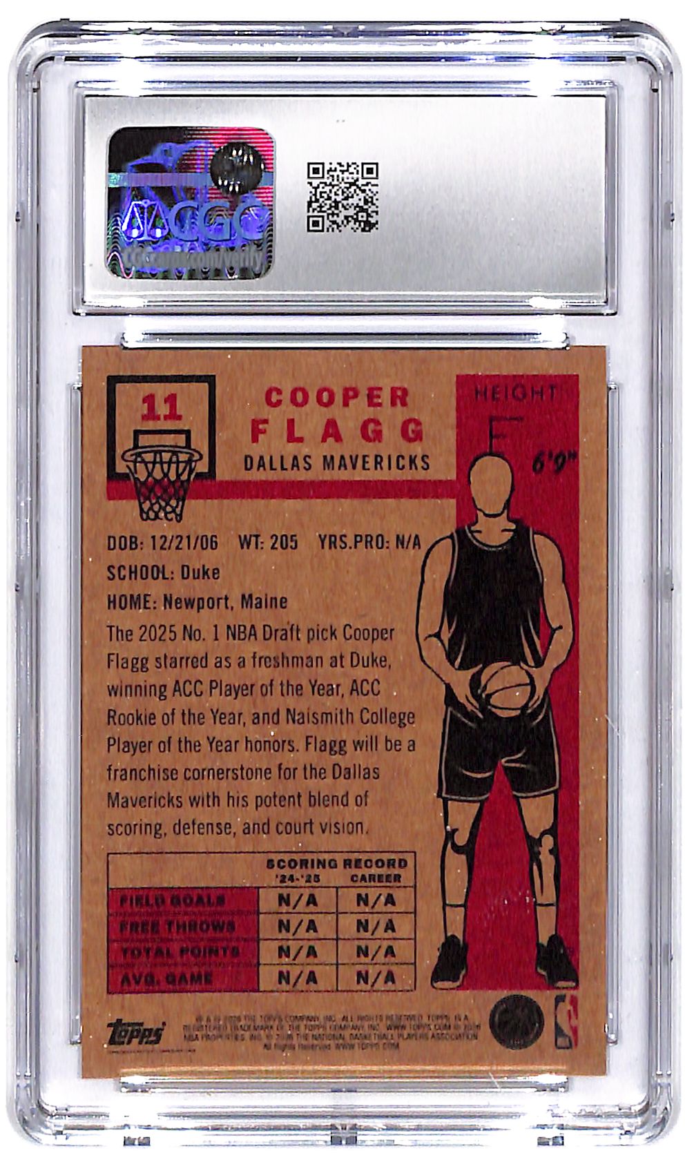 2025-26 Copper Flagg Topps Living Set #11 CGC Gem Mint 10