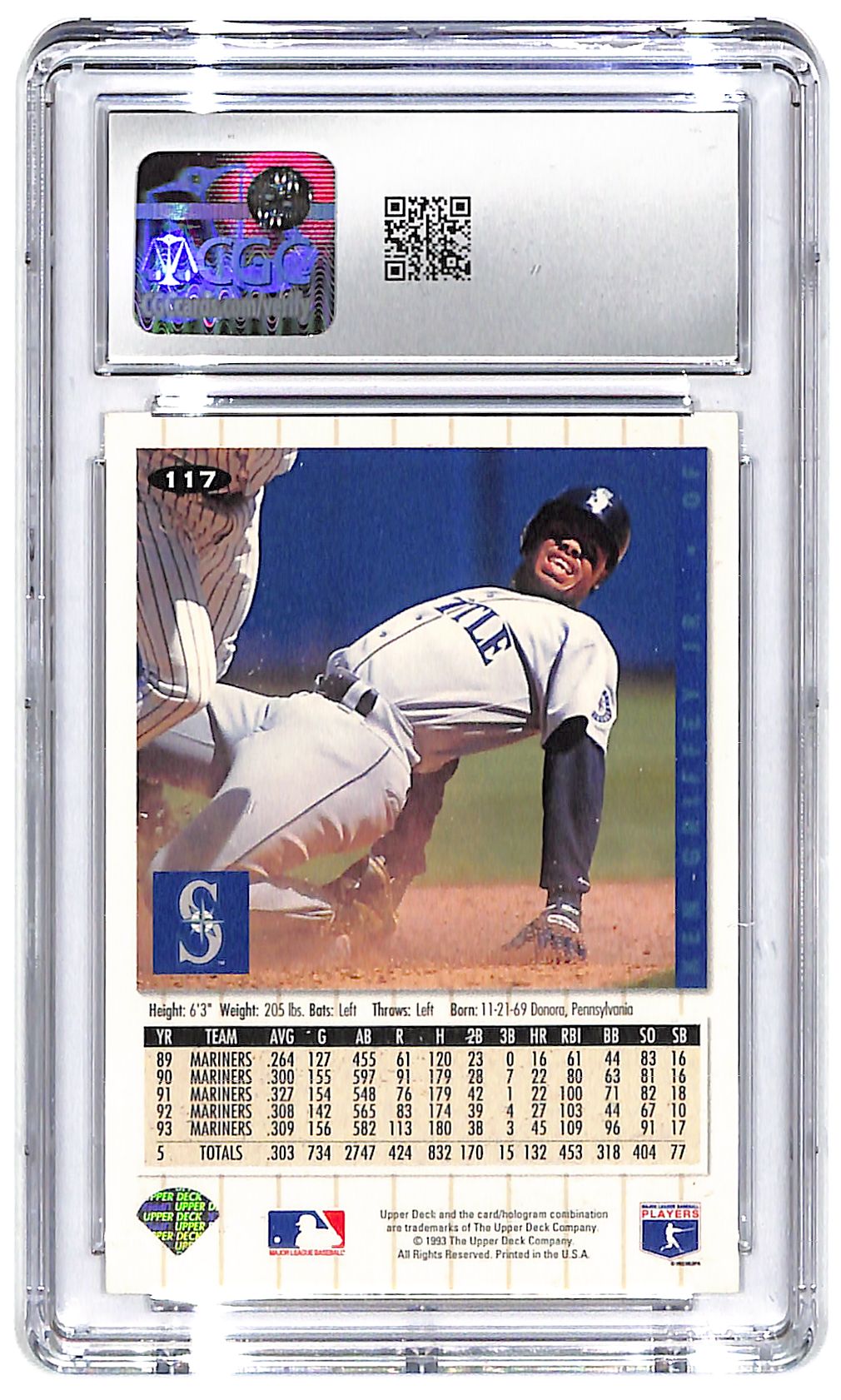 1994 Ken Griffey Jr. Collectors Choice Silver Signature #117 CGC Mint 9