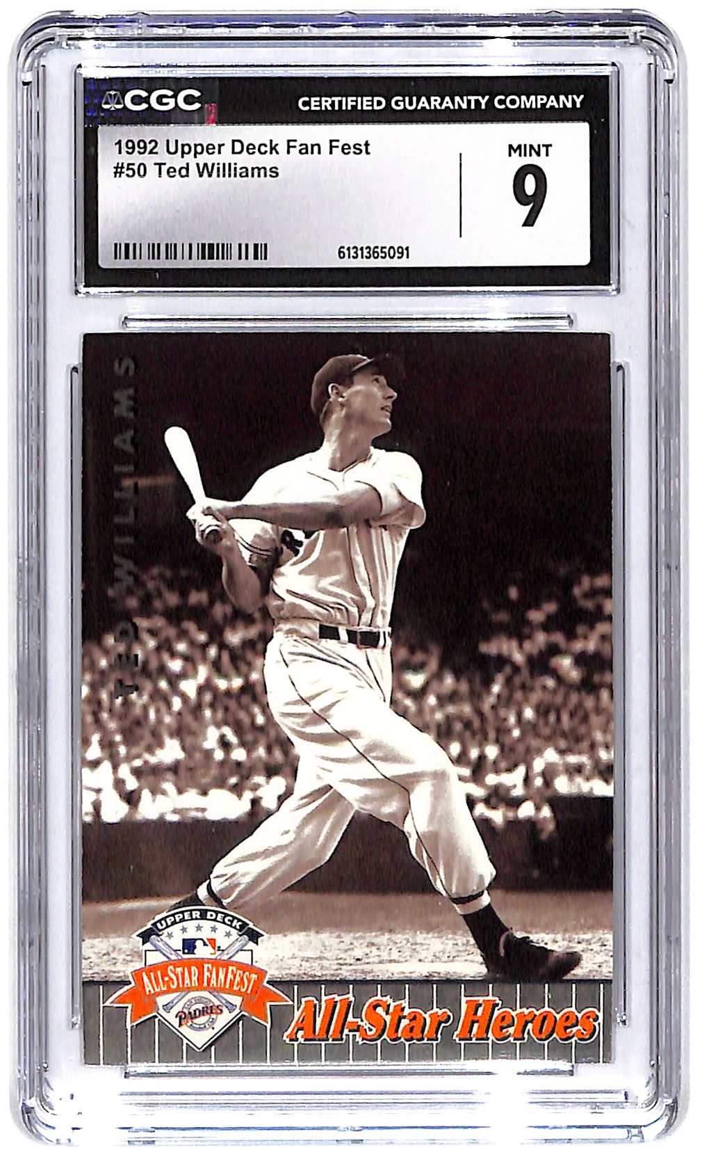 1992 Ted Williams Upper Deck Fan Fest #50 CGC Mint 9