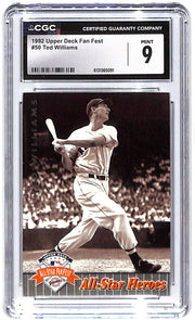 1992 Ted Williams Upper Deck Fan Fest #50 CGC Mint 9