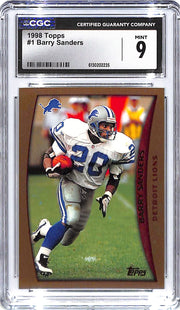 1998 Barry Sanders Topps #1 CGC Mint 9