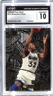 1995-96 Shaquille O'Neal Fleer Metal #215 CGC Gem Mint 10