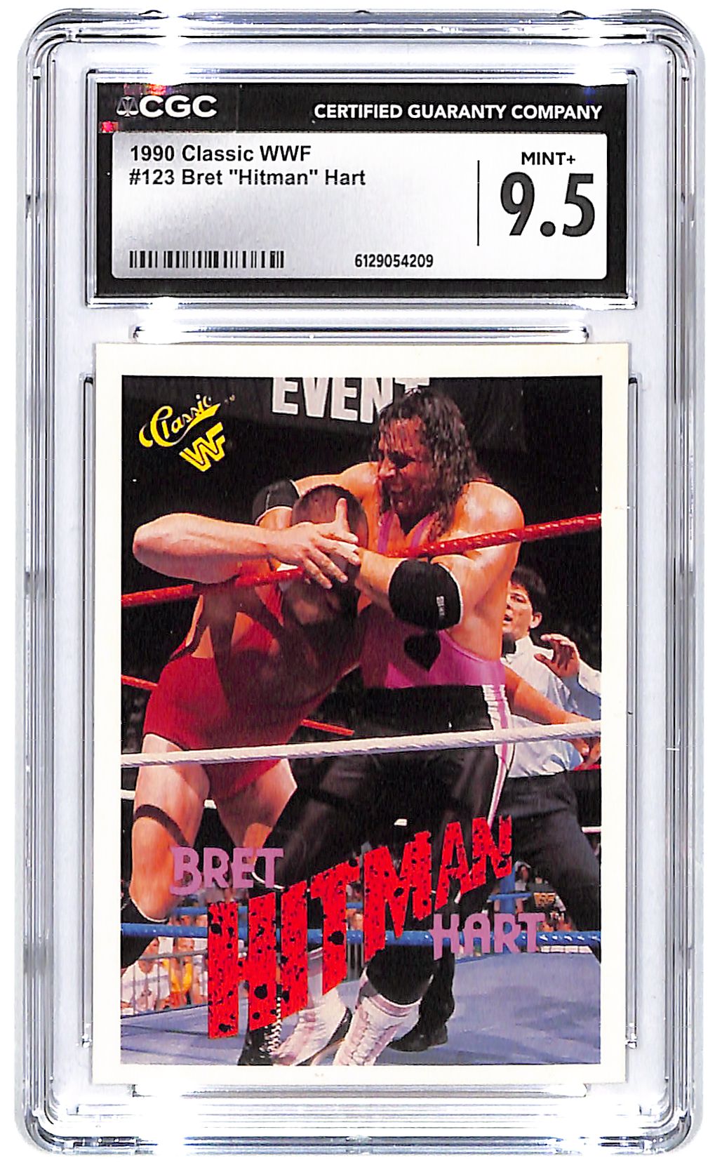 1990 Bret "Hitman" Hart Classic WWF #123 CGC Mint Plus 9.5