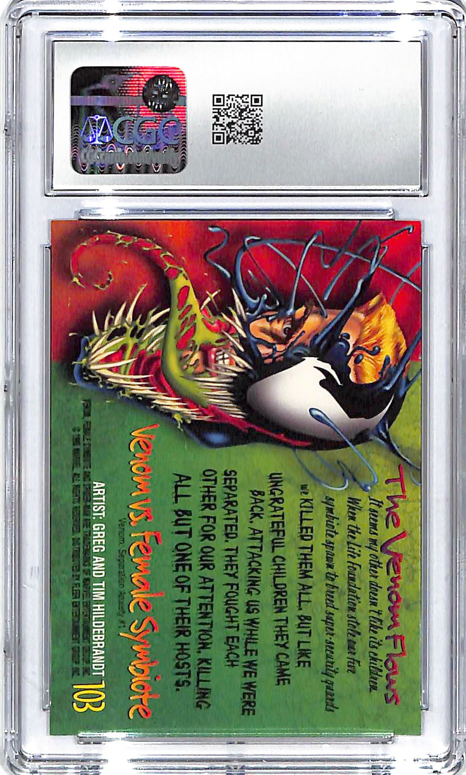 1995 Venom Vs Female Symbiote Fleer Ultra Spider-Man #103 CGC Gem Mint 10