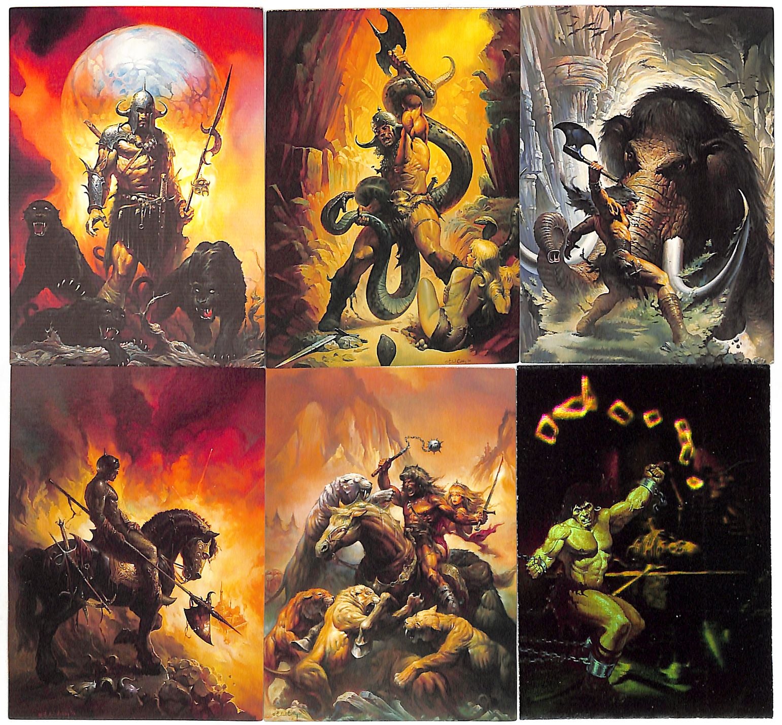 1992 Ken Kelly Fantasy Art Trading Cards Complete Set #1-90 Plus H1