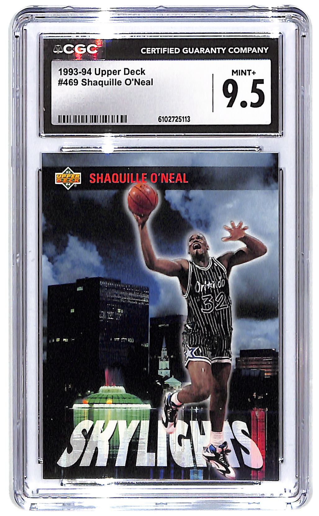 1993/94 Upper Deck Shaquille O'Neal #46 Skylights CGC 9.5
