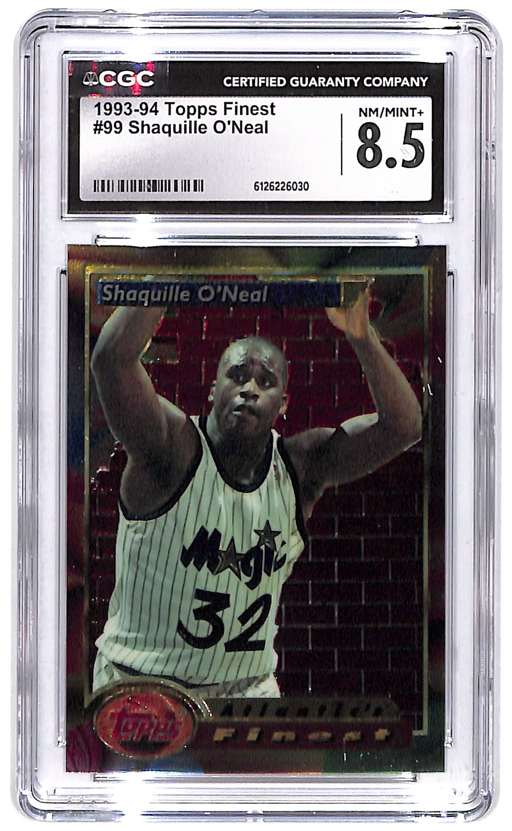 1993-94 Shaquille O'Neal Topps Finest #99 CGC Near Mint 8.5