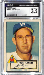 1952 Joe Haynes Topps #145 CGC Very Good 3.5