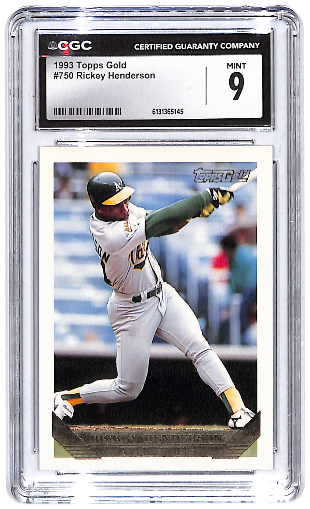 1993 Rickey Henderson Topps Gold #750 CGC Mint 9