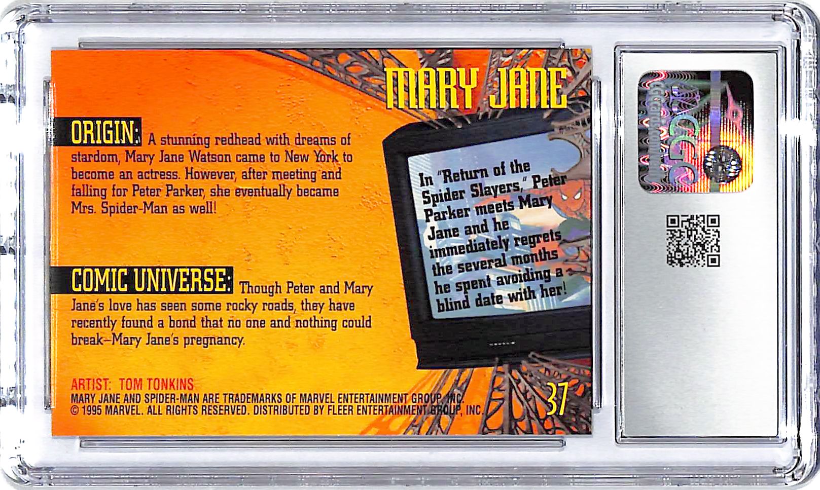 1995 Mary Jane Fleer Ultra Spider-Man #37 CGC Gem Mint 10