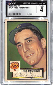 1952 Fred Hutchinson Topps #126 CGC Very Good 4.5