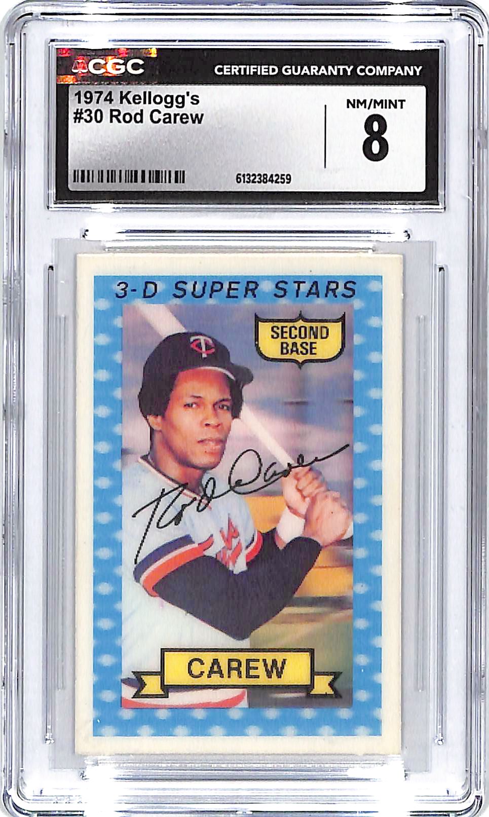 1974 Rod Carew Kellogg's #30 CGC Near Mint 8