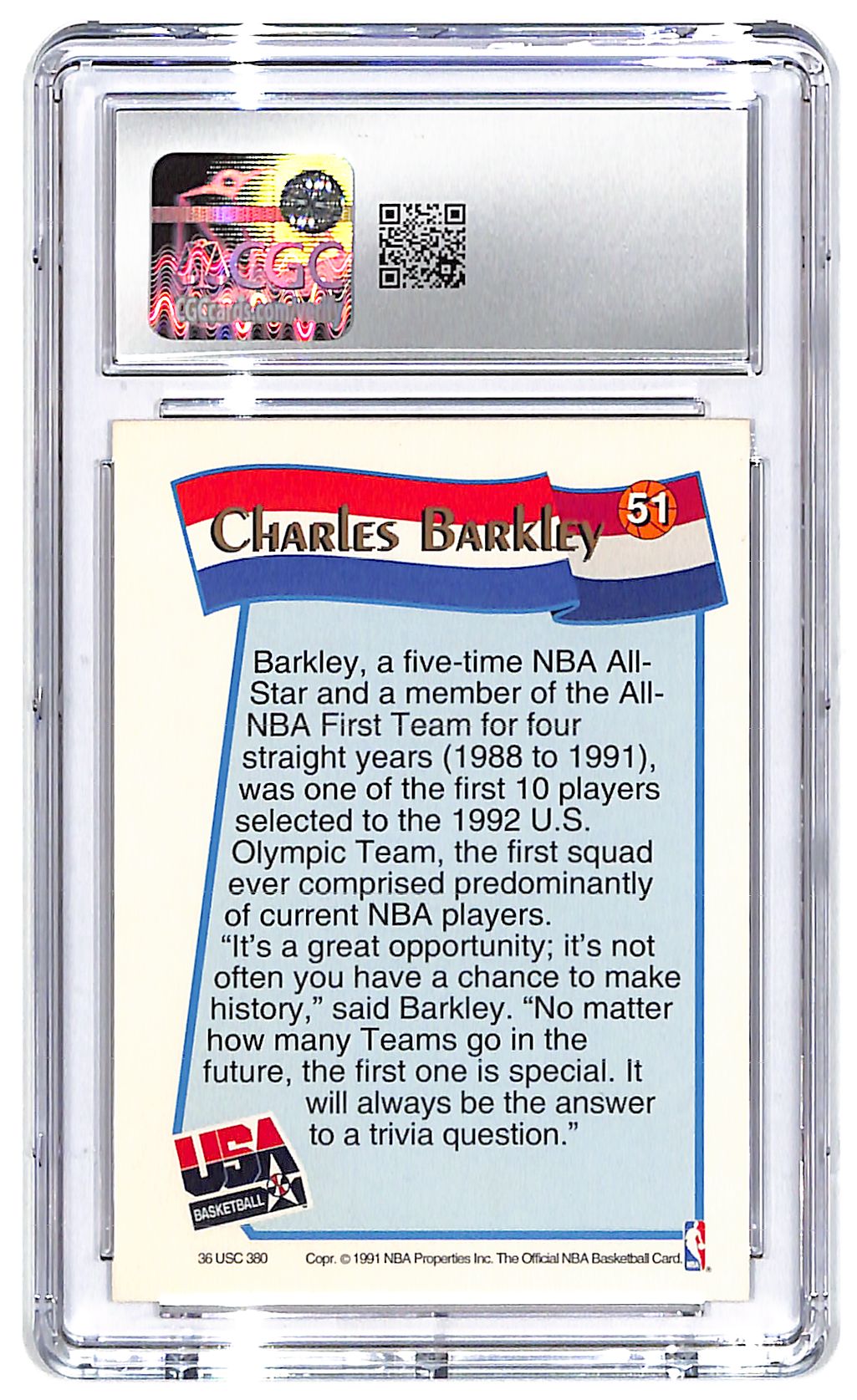1991/92 Hoops McDonald's Charles Barkley USA #51 CGC 9