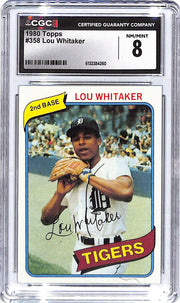 1980 Lou Whitaker Topps #358 CGC Near Mint 8