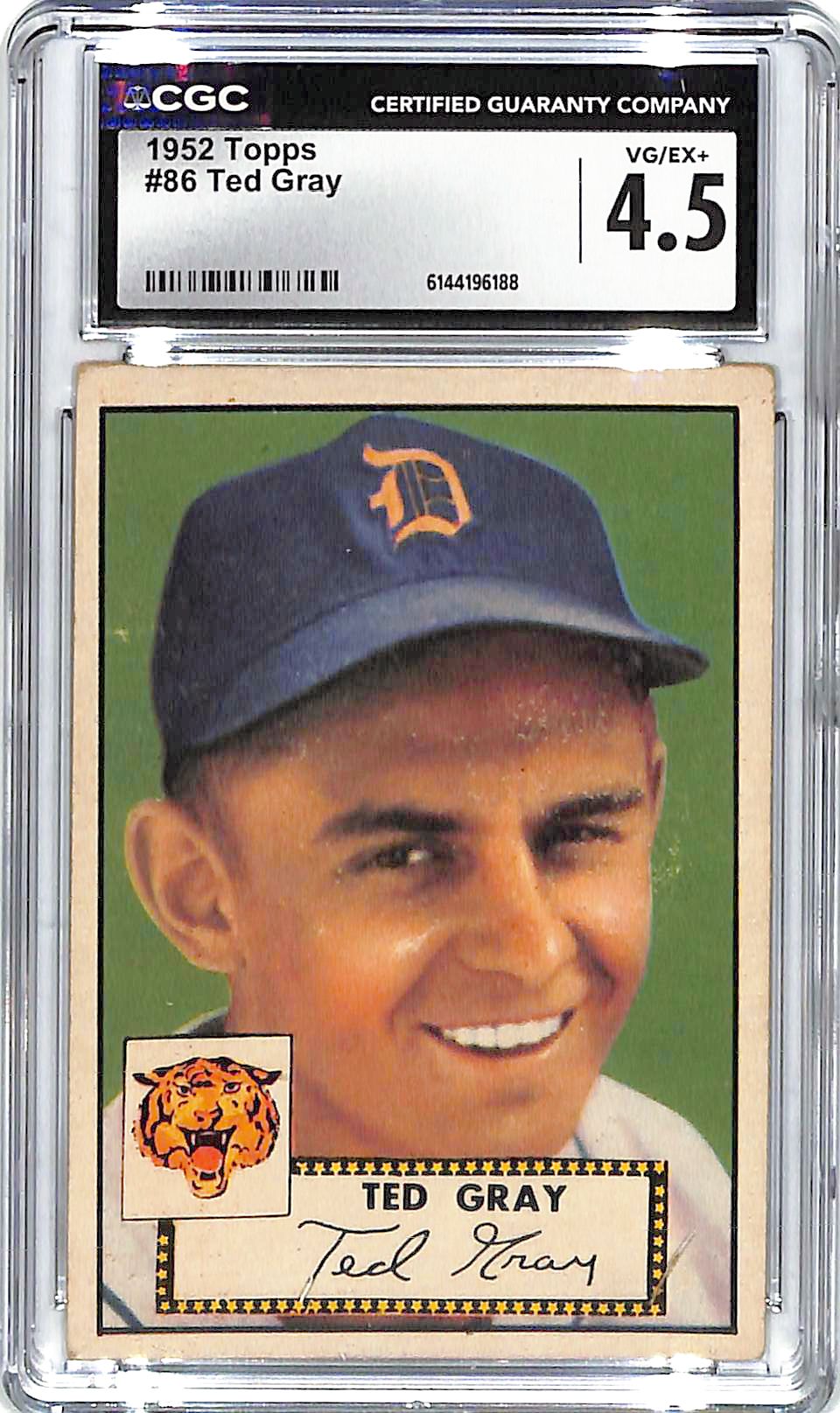 1952 Ted Gray Topps #86 CGC Very Good 4.5