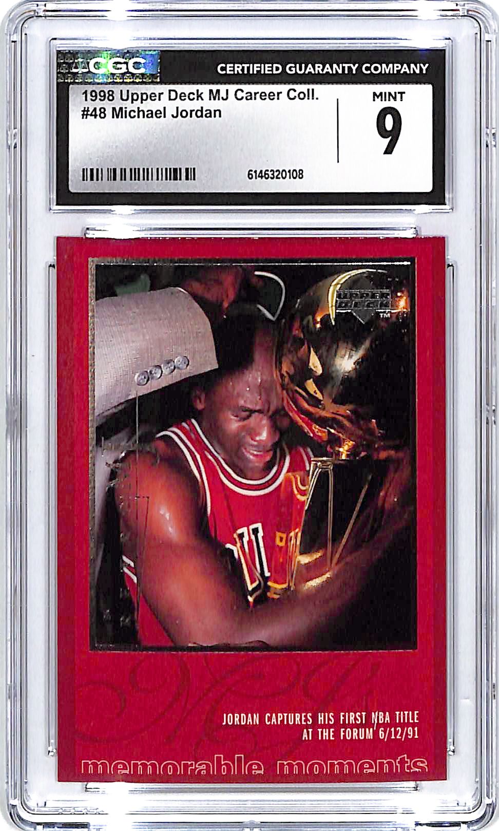 1998 Upper Deck MJ Career Collection Michael Jordan #48 CGC 9 Bulls