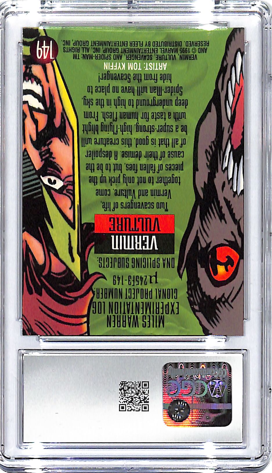 1995 Scavenger Fleer Ultra Spider-Man #149 CGC Gem Mint 10