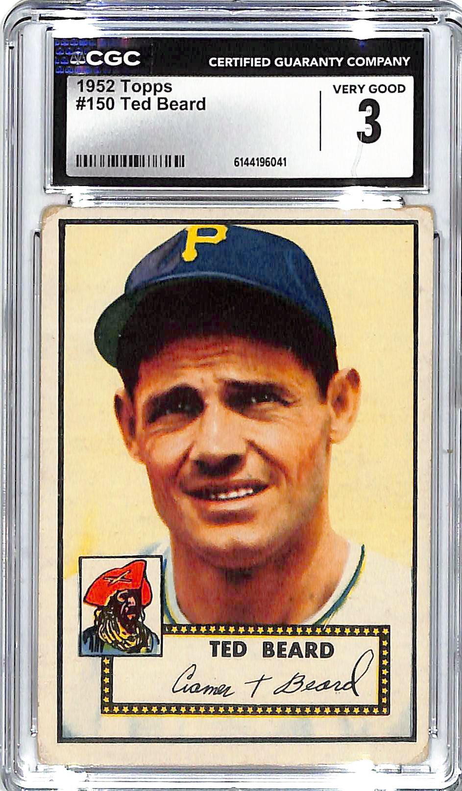 1952 Ted Beard Topps #150 CGC Very Good 3