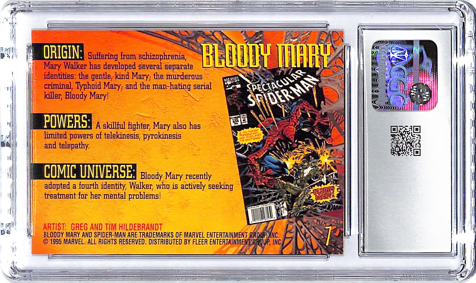 1995 Bloody Mary Fleer Ultra Spider-Man #7 CGC Gem Mint 10